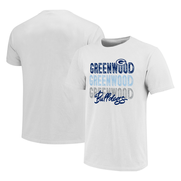 Greenwood Bulldogs Stacked School Unisex Cotton T-Shirt