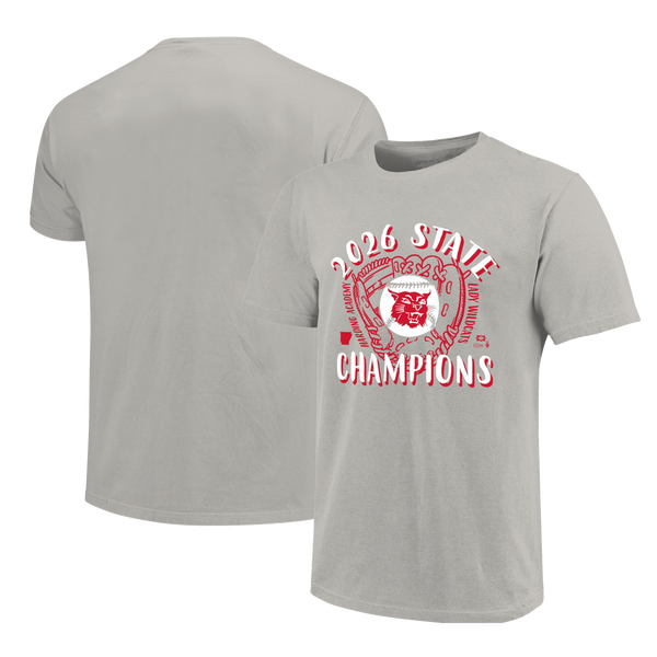 Harding Academy Wildcats 2026 State Champs Softball Short Sleeve T-Shirt