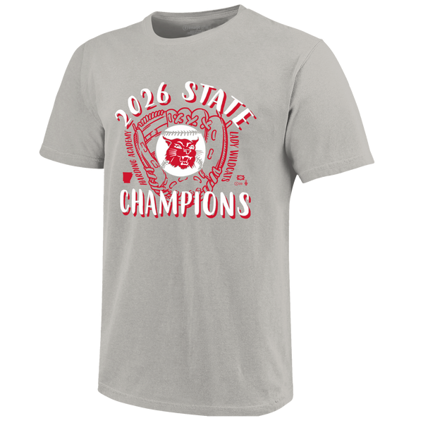 Harding Academy Wildcats 2026 State Champs Softball Short Sleeve T-Shirt