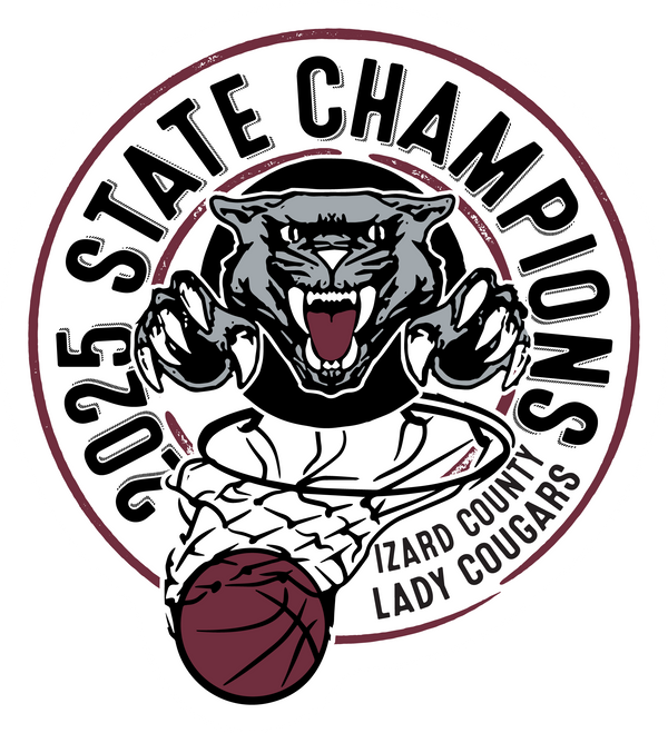 Izard County Cougars Girls Basketball Champion Sticker