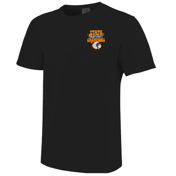Lamar Warriors 2025 State Champions Bubble and Script Short Sleeve Comfort Color T-Shirt