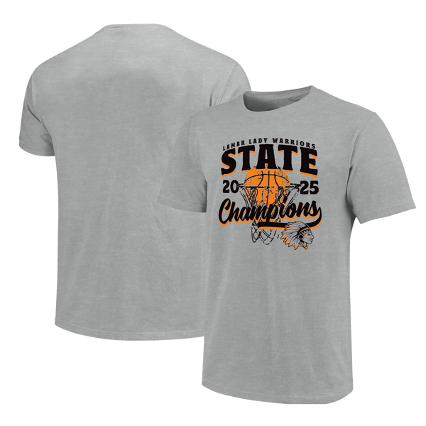 Lamar Warriors 2025 Girls Basketball Champions Short Sleeve T-Shirt