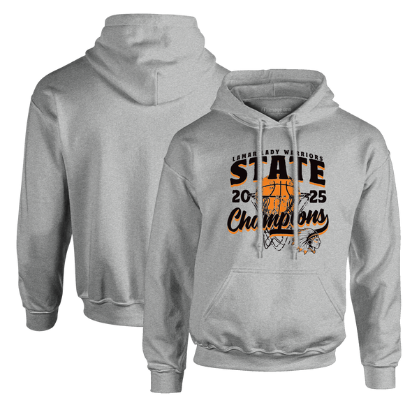 Lamar Warriors 2025 Girls Basketball Champions Hooded Sweatshirt