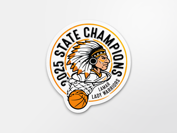 Lamar Warriors Girls Basketball Champion Sticker