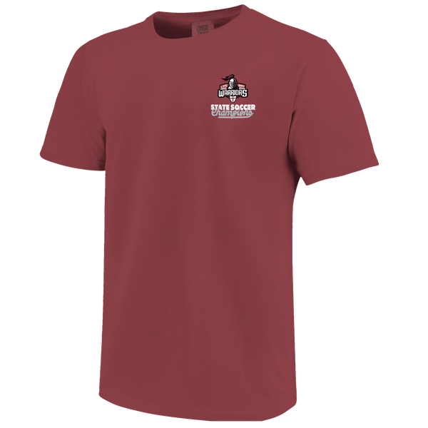 Life Way Warriors 2025 Girls Champ Soccer Script Short Sleeve Comfort Color T-Shirt
