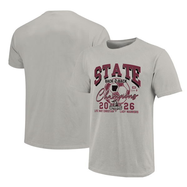 Life Way Warriors 2026 Girls Soccer State Champions Short Sleeve T-Shirt