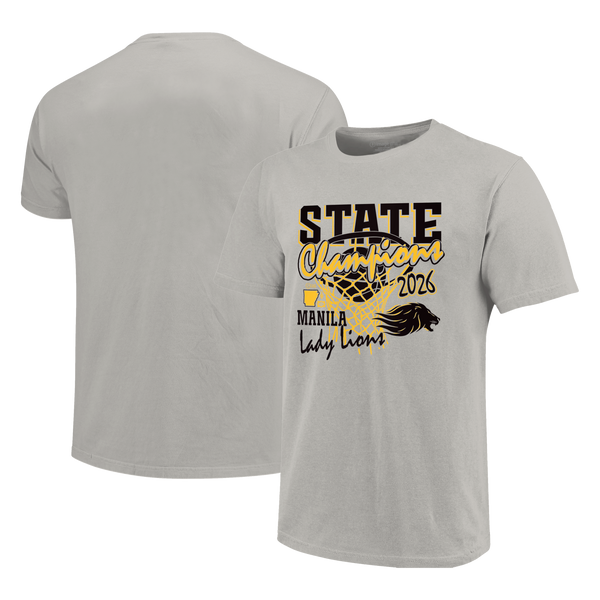 Manila Lions 2026 Girls Basketball State Champs Short Sleeve T-Shirt