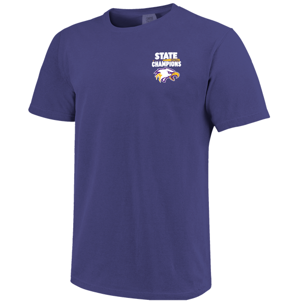 Mayflower Eagles 2025 State Champs Softball Badge Short Sleeve Comfort Color T-Shirt
