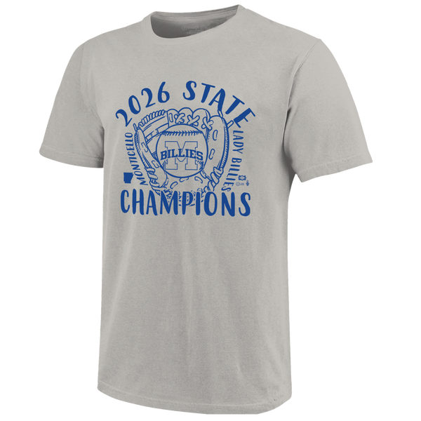 Monticello Billies 2026 State Champs Softball Short Sleeve T-Shirt