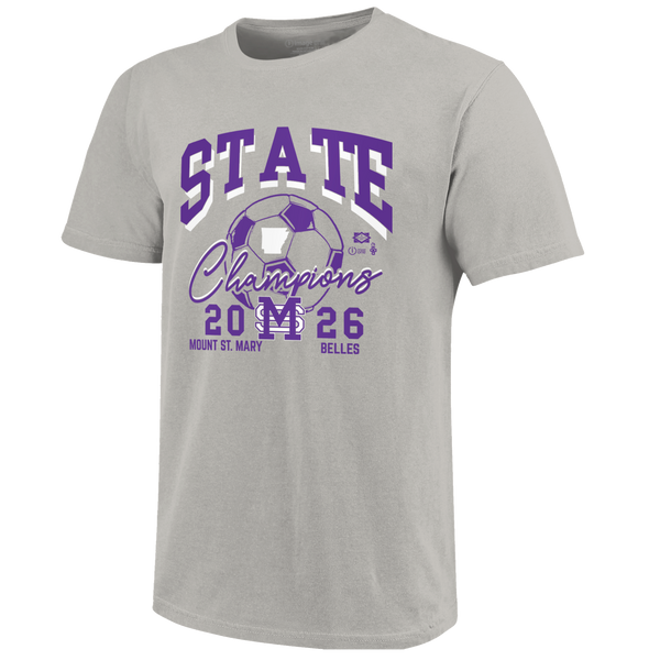 Mount St. Mary Academy Belles 2026 Girls Soccer State Champions Short Sleeve T-Shirt