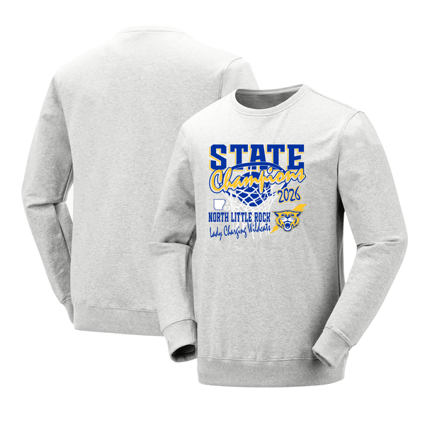 North Little Rock Charging Wildcats 2026 Girls Basketball State Champs Crewneck Sweatshirt