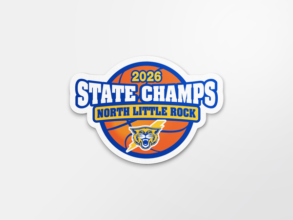 North Little Rock Charging Wildcats Girls 2026 Basketball State Champs Car Decal