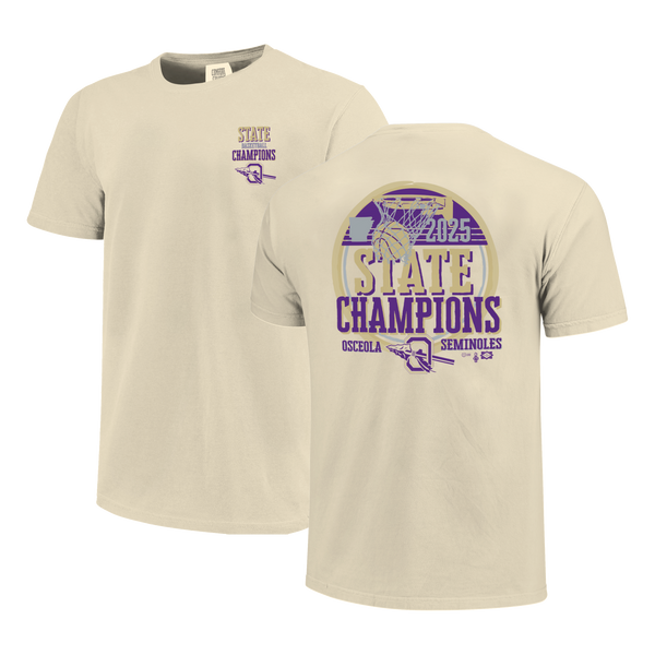 Osceola Seminoles 2025 State Champions Net Short Sleeve Comfort Color T-Shirt