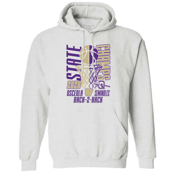 Osceola Seminoles 2026 Boys Basketball State Champs Hooded Sweatshirt