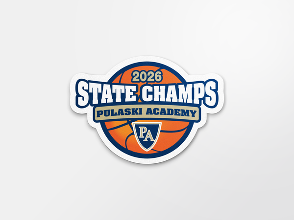 Pulaski Academy Bruins Girls 2026 Basketball State Champs Car Decal