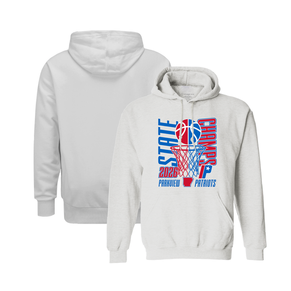Parkview Patriots 2026 Boys Basketball State Champs Hooded Sweatshirt