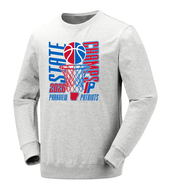Parkview Patriots 2026 Boys Basketball State Champs Crewneck Sweatshirt