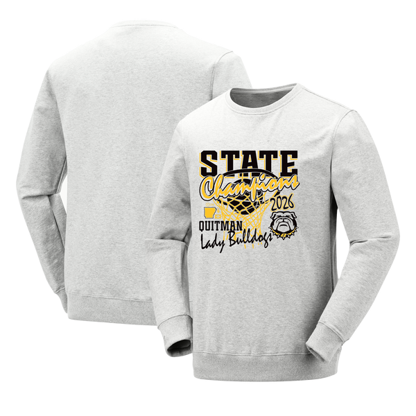 Quitman Bulldogs 2026 Girls Basketball State Champs Crewneck Sweatshirt