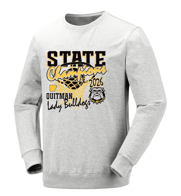 Quitman Bulldogs 2026 Girls Basketball State Champs Crewneck Sweatshirt