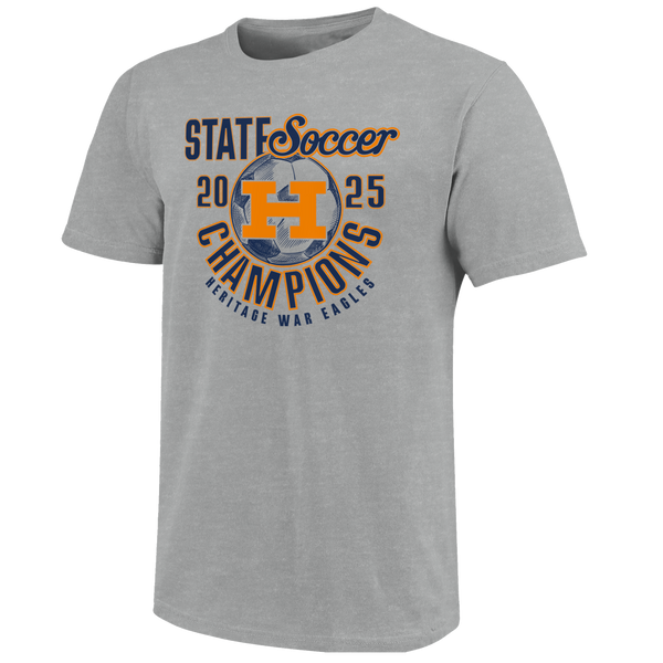 Rogers Heritage War Eagles 2025 Boys Soccer Champions Short Sleeve T-Shirt