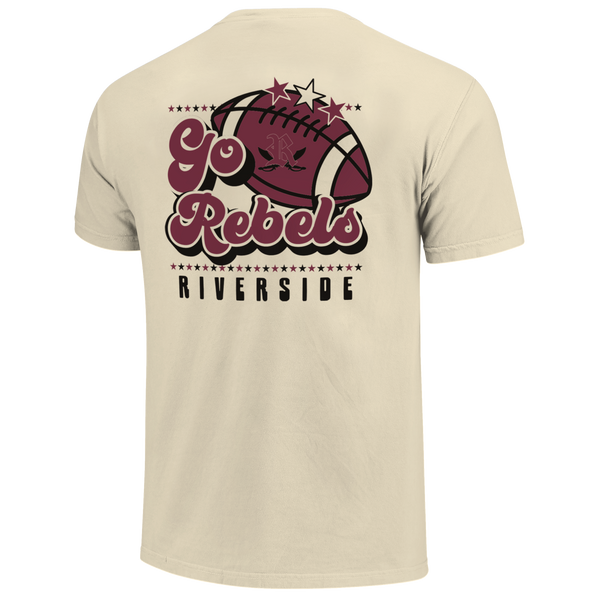 Riverside Rebels Retro Football Star Comfort Color T-Shirt