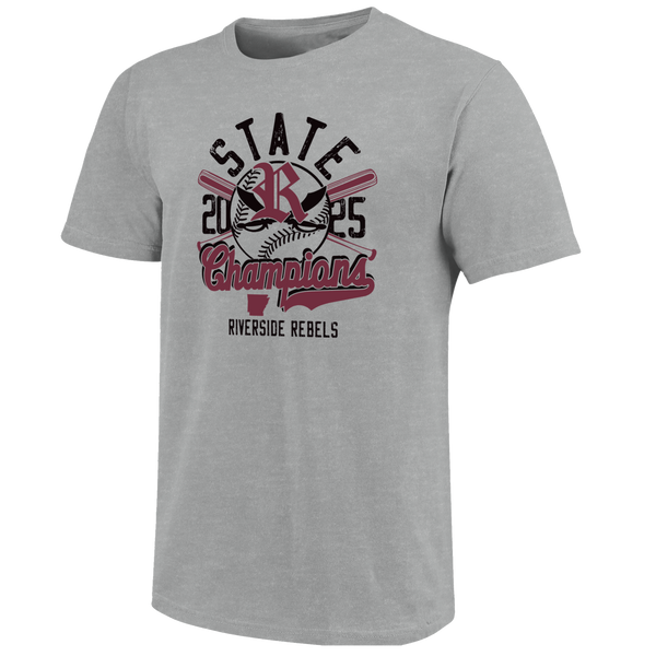 Riverside Rebels 2025 Baseball Champs Script Youth T-Shirt