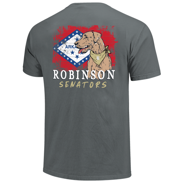 Robinson Senators School Dog and State Flag Comfort Color T-Shirt