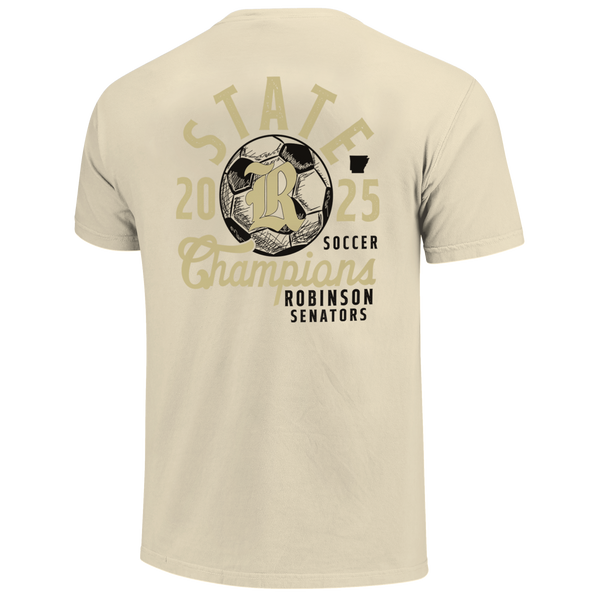 Robinson Senators 2025 State Champions Simple Boys Soccer Champs Short Sleeve Comfort Color T-Shirt