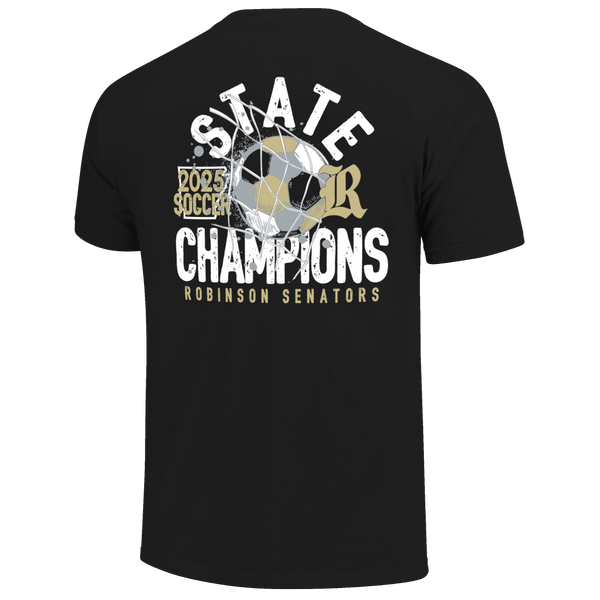 Robinson Senators 2025 Soccer Goal Boys Champs Short Sleeve Comfort Color T-Shirt