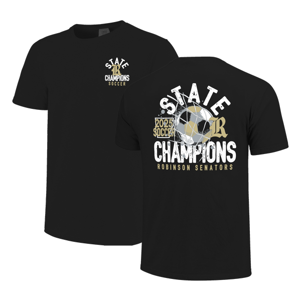 Robinson Senators 2025 Soccer Goal Boys Champs Short Sleeve Comfort Color T-Shirt
