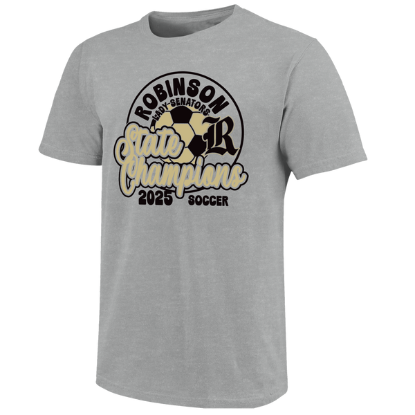 Robinson Senators 2025 Script Girls Soccer Champs Short Sleeve T-Shirt