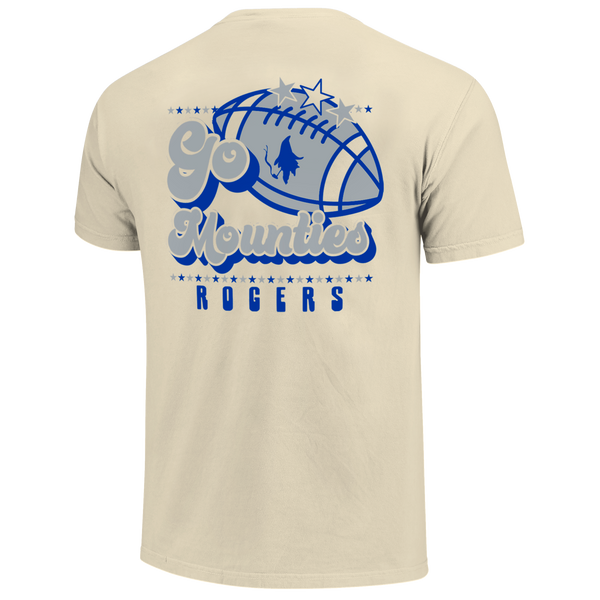 Rogers Mounties Retro Football Star Comfort Color T-Shirt
