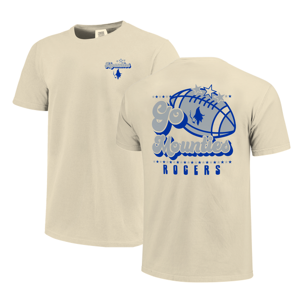 Rogers Mounties Retro Football Star Comfort Color T-Shirt