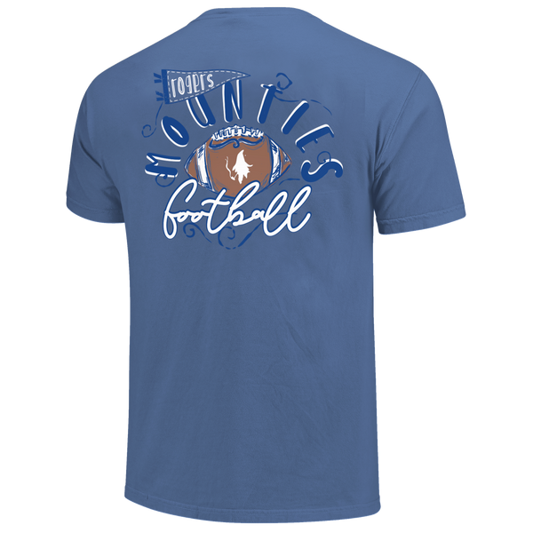 Rogers Mounties Football Swirls Comfort Color T-Shirt
