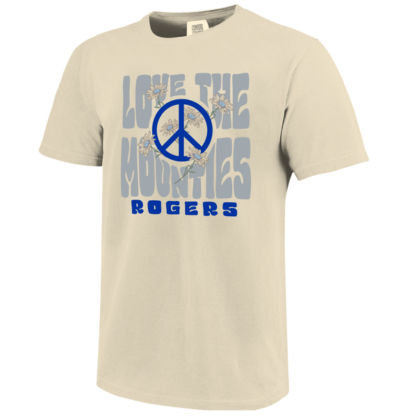 Rogers Mounties Love and Peace Comfort Color T-Shirt