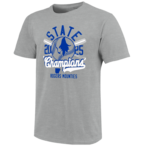 Rogers Mounties 2025 Baseball Champs Script Youth T-Shirt