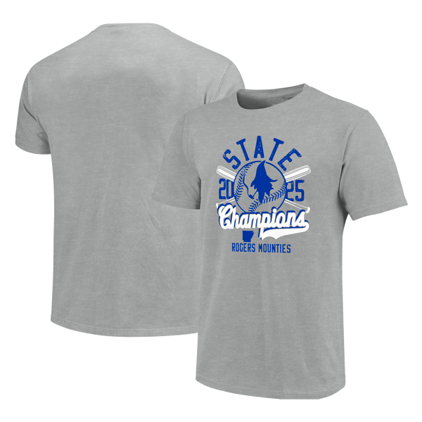 Rogers Mounties 2025 Baseball Champs Script Youth T-Shirt