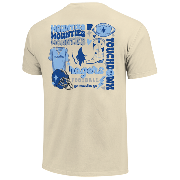 Rogers Mounties Football Season Comfort Color T-Shirt