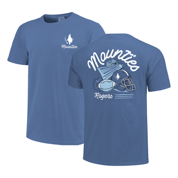Rogers Mounties Football Cheer Comfort Color T-Shirt