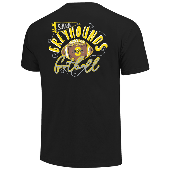 Salem Greyhounds Football Swirls Comfort Color T-Shirt