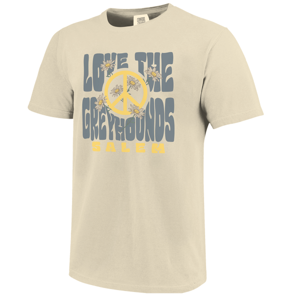 Salem Greyhounds Love and Peace Comfort Color T-Shirt