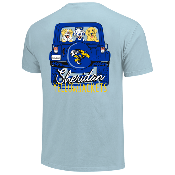 Sheridan Yellowjackets Puppy Friends Comfort Color T-Shirt