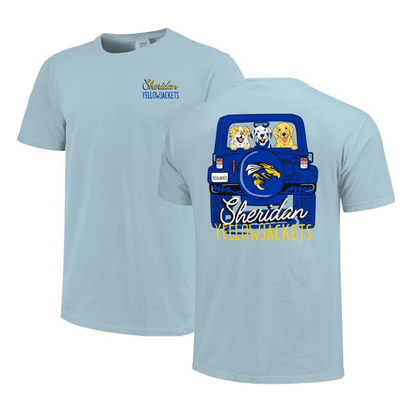 Sheridan Yellowjackets Puppy Friends Comfort Color T-Shirt