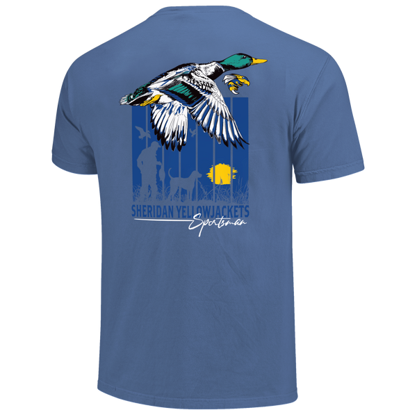 Sheridan Yellowjackets Duck Poster Gradient Comfort Color T-Shirt