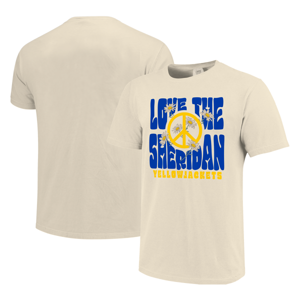 Sheridan Yellowjackets Love and Peace Comfort Color T-Shirt