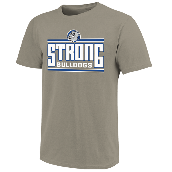 Strong Bulldogs Tall Letter Bars Unisex Cotton T-Shirt
