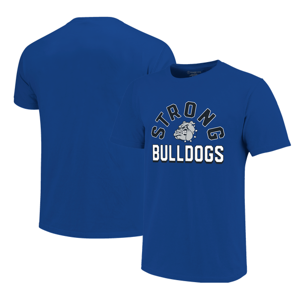 Strong Bulldogs Arch Mascot Logo Unisex Cotton T-Shirt