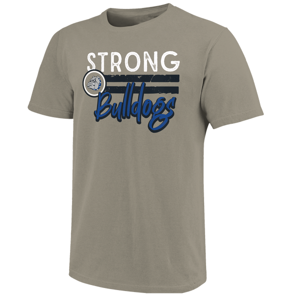 Strong Bulldogs Distressed Lines Unisex Cotton T-Shirt