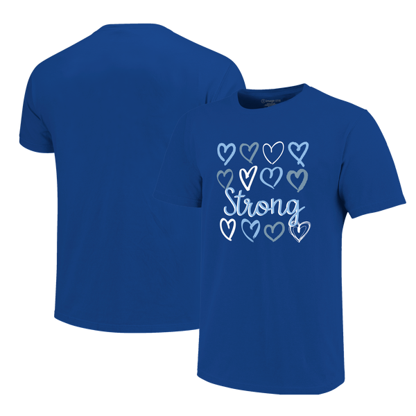 Strong Bulldogs Hearts Unisex Cotton T-Shirt