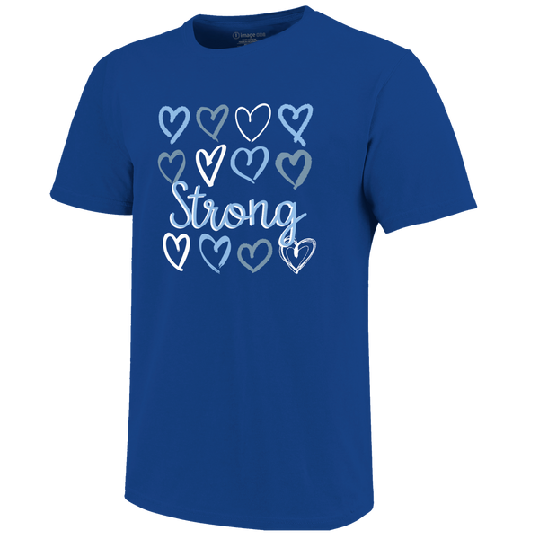 Strong Bulldogs Hearts Unisex Cotton T-Shirt